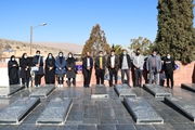 تجدید میثاق کارکنان بیمارستان حضرت فاطمه الزهرا (س) کوار با شهدا در آستانه سالروز پیروزی انقلاب اسلامی
